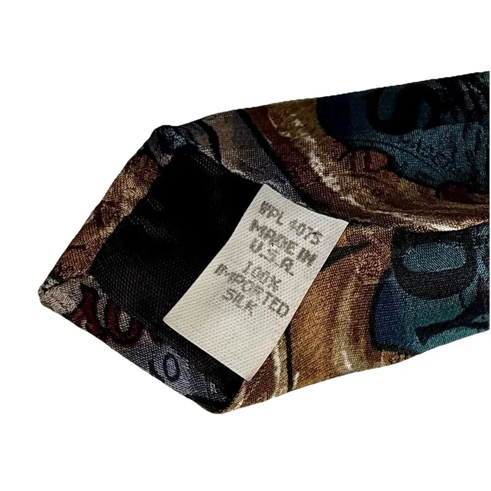TABASCO Hot Sauce Men's Silk Tie Gold Blues Ocean Seafood Cowboy Novelty 57